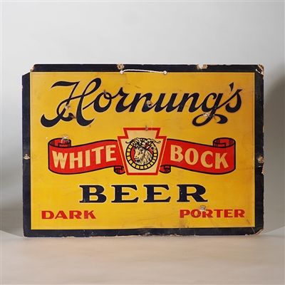 Hornungs White Bock Beer Dark Porter Sign
