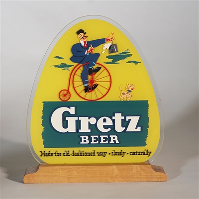 Gretz Beer ROG Back Bar Shelf Display Sign -RARE MINTY-