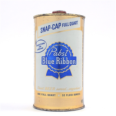 Pabst Bue Ribbon Quart Snap Cap NEWARK 216-18