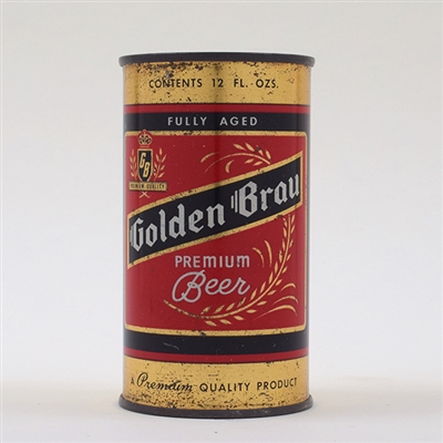 Golden Brau Beer Lettered Shield Flat Top 72-21