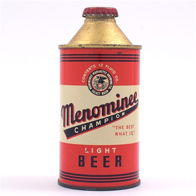 Menominee Beer Cone Top IRTP 173-18 or Unlisted