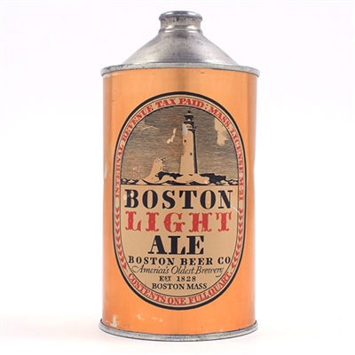 Boston Light Ale Quart Cone Top ONE FULL QUART 203-17