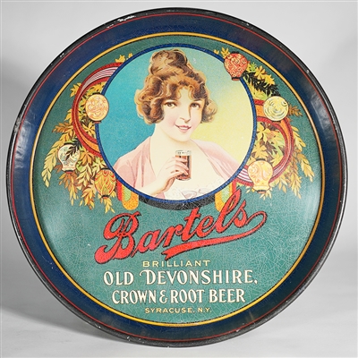 Bartels Brewing Old Devonshire Crown Root Beer Advertising Tray 