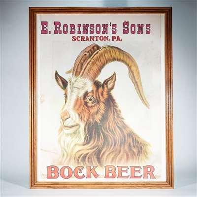 Bock Beer Goat Paper Lithograph 
