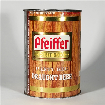 Pfeiffer 1889 Party Keg Draught Beer Gallon Can 