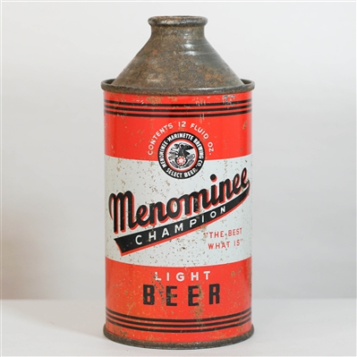 Menominee Light Beer Cone Top 173-18