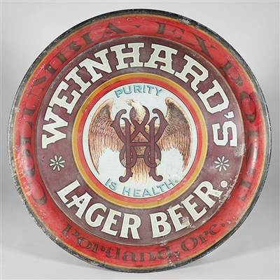 Weinhards Lager Beer Portland Oregon Pre-prohibition Tray 
