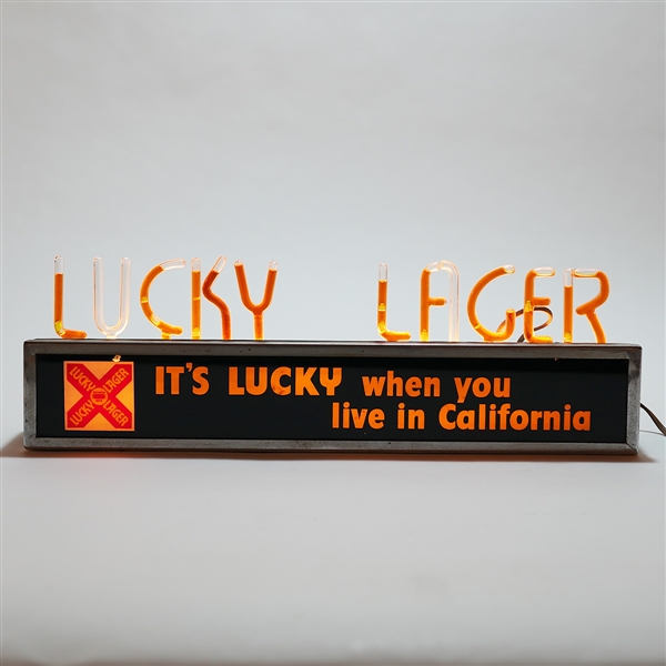 lucky lager neon