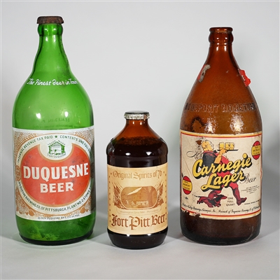 Carnegie Lager Duquesne Fort Pitt Bottles 