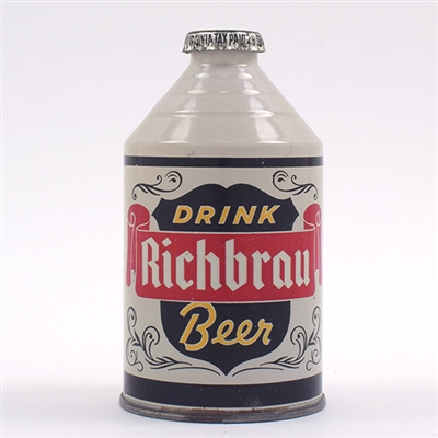 Richbrau Beer Crowntainer Cone Top WHITE 198-20