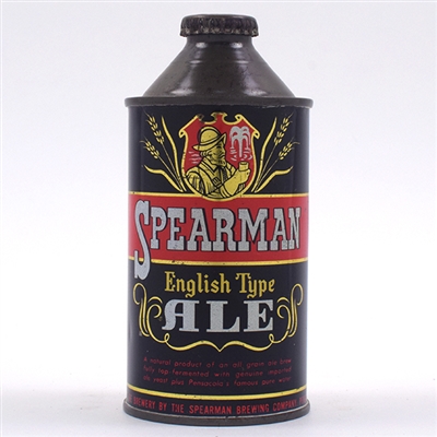 Spearman English Type Ale IRTP Cone Top 185-26 RARE