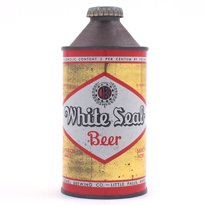 White Seal Beer Cone Top 5 PERCENT 189-5