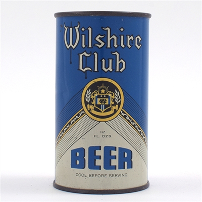 Wilshire Club Beer Opening Instruction Flat Top 146-11