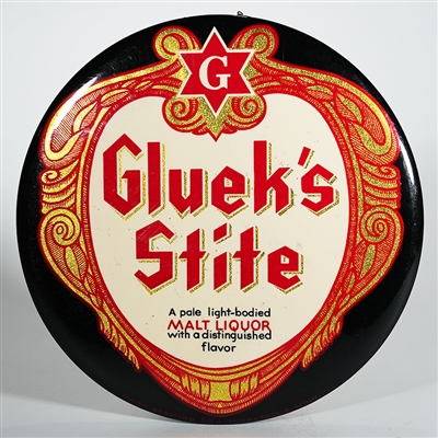 Gluek Brewing Celluloid Button Sign