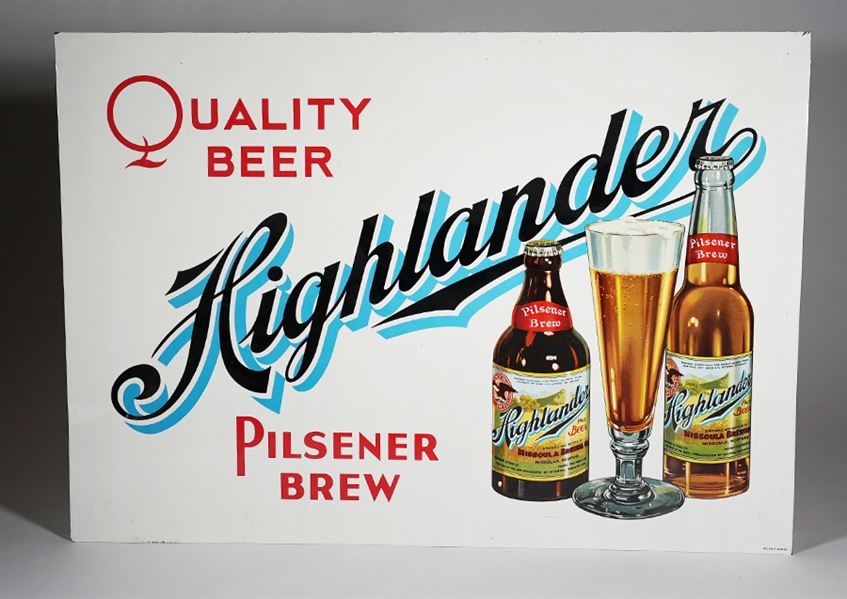 Missoula Brewing Highlander Pilsener Brew Tin Sign