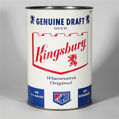 Kingsbury Genuine Draft Beer Gallon Can 245-6