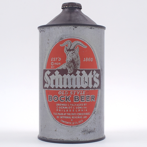 Schmidts BOCK Beer Quart Cone Top 219-9 RARE