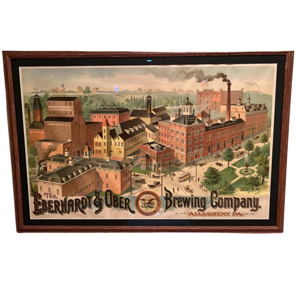 Eberhardt and Ober Factory Scene Lithograph 