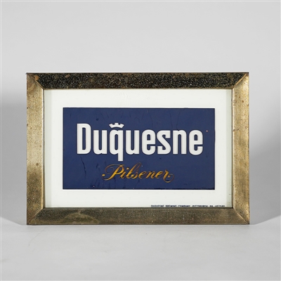Duquesne Pilsner Framed Glass Sign 