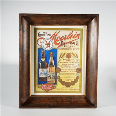 Moerlein Brewing Framed Pre-prohibition Advertisement 
