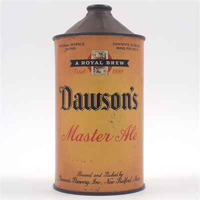 Dawsons Master Ale Quart Cone Top 206-9 RARE