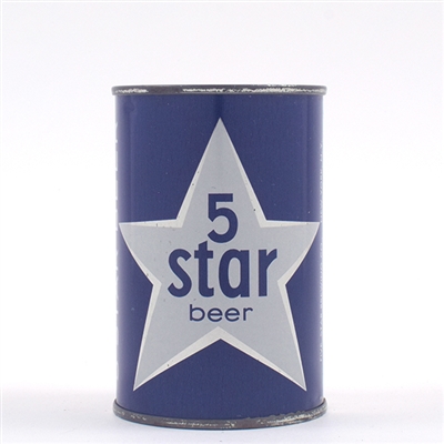 Five Star 5 Star Beer 10 OZ Flat top 64-21 SWEET