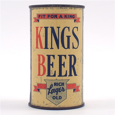 Kings Beer Opening Instruction Flat Top 88-2