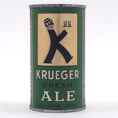 Krueger Ale Opening Instruction Flat Top SWEET 89-27