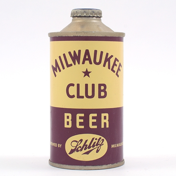 Milwaukee Club Beer Paper Label Cone Top Unlisted