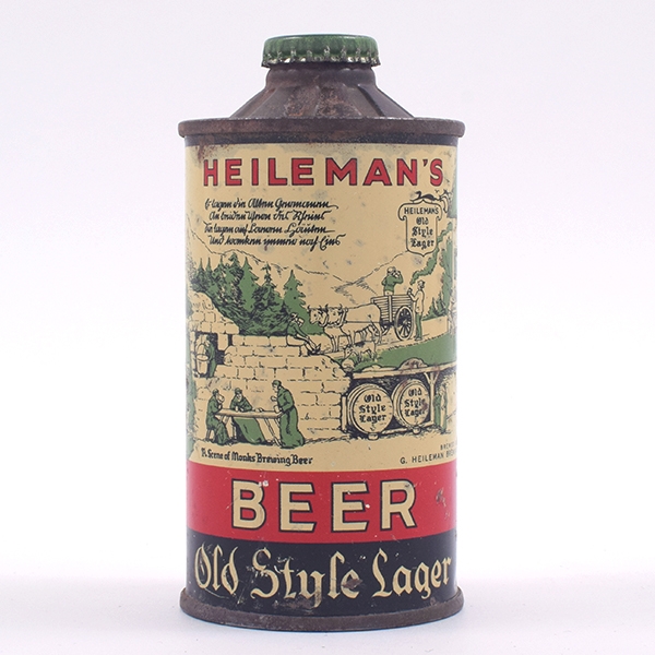 Old Style Lager Heilemans Inverted Rib Cone Top 177-3