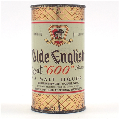 Olde English 600 Malt Liquor 11 OZ Flat Top BOHEMIAN 109-2