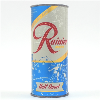Rainier Jubilee Music Lyrics BLUE METALLIC Pint L234-15 MINTY RARE