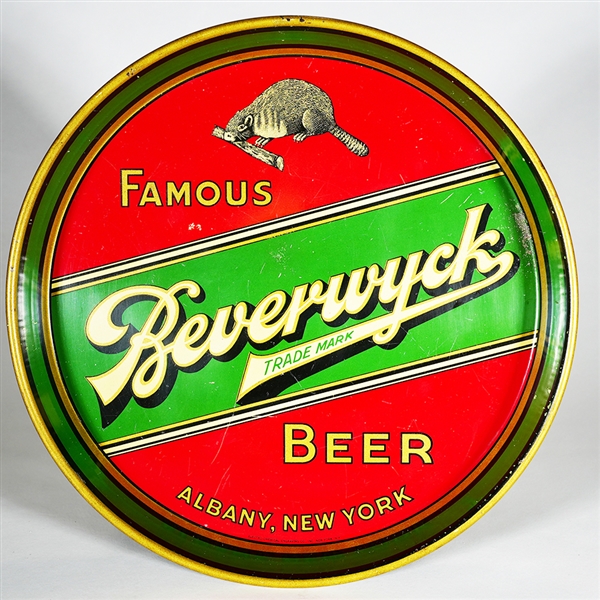Beverwyck Famous Beer Beaver Advertising Tray