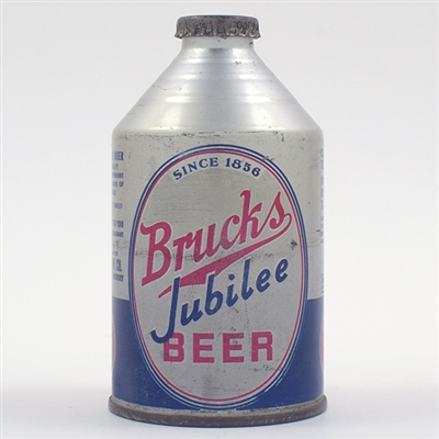 Brucks Jubilee Beer Crowntainer Cone Top 86 YEARS UNLISTED