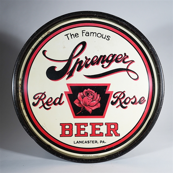 Sprenger Red Rose Beer Advertising Tray