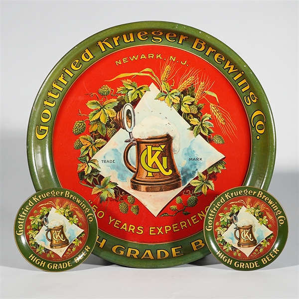 Gottfried Krueger Brewing 50 Years Experience Tray and Tip Trays 