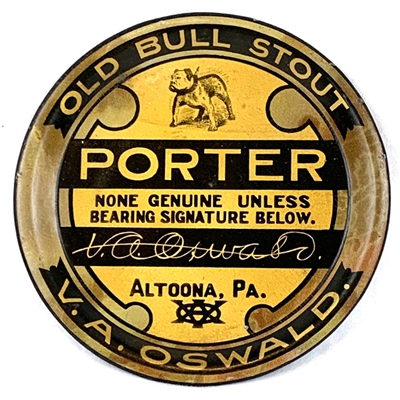 Oswald Old Bull Stout Porter Tip Tray ALTOONA PA 