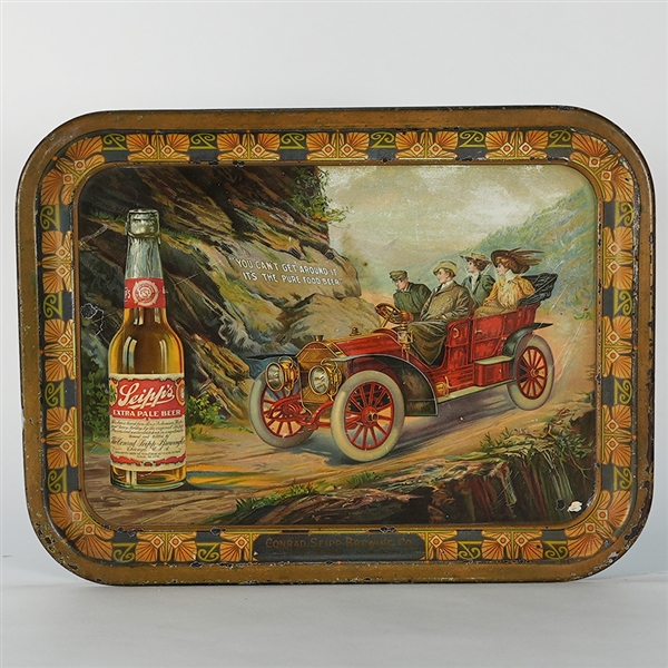 Seipps Extra Pale Beer Antique Car Advertising Tray 
