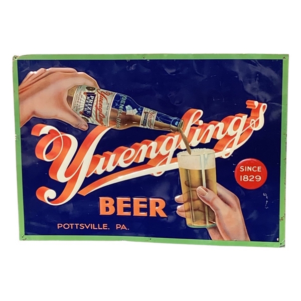 Yuengling Beer Tin Advertising Sign 
