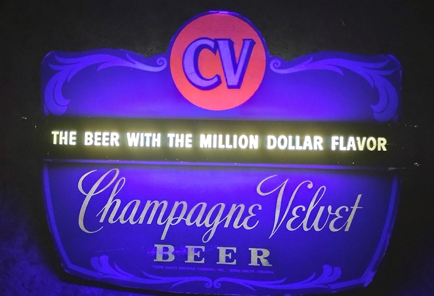 Champagne Velvet Million Dollar Flavor Illuminated Sign 