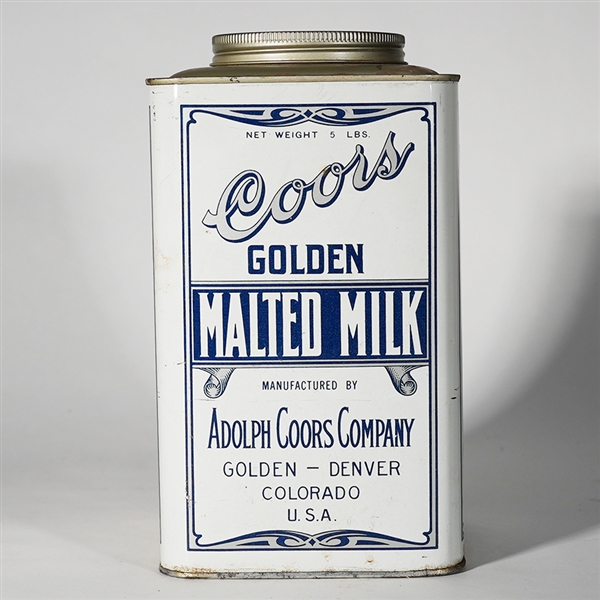 Adolph Coors Golden Malt Milk Tin Container 