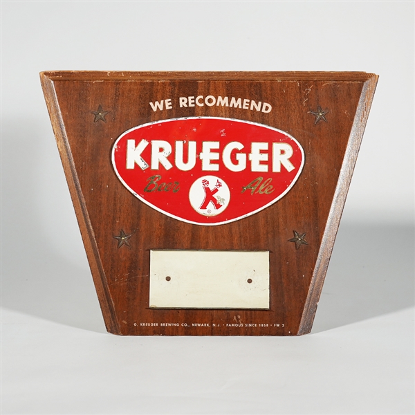 Krueger Beer Ale Easel Back Point of Purchase Display 