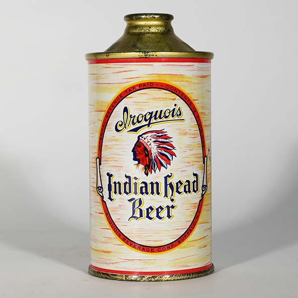 Irquois Indian Head Beer Low Profile Cone Top SWEET 170-9