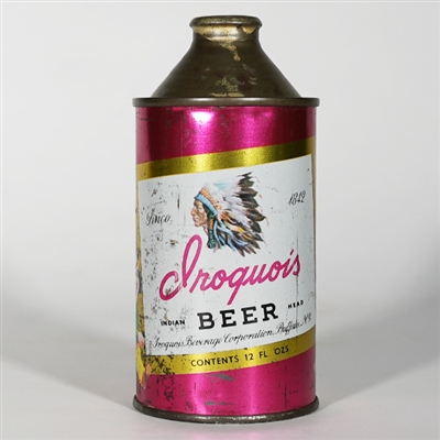 Iroquois Indian Head Beer Cone Top 