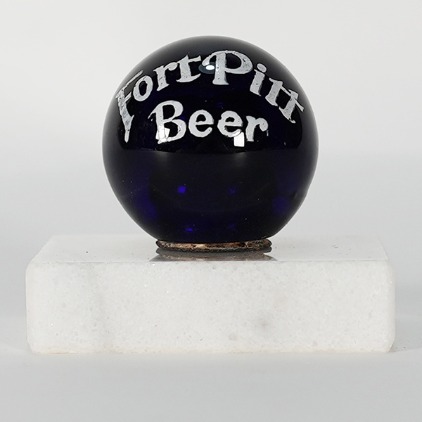 Fort Pitt Beer COBALT GLASS Tap Knob 