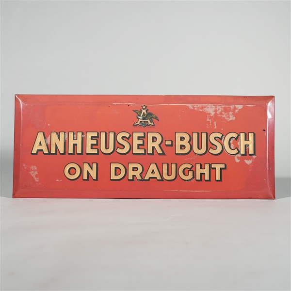 Anheuser-Busch On Draught Celluloid Over TOC Sign 