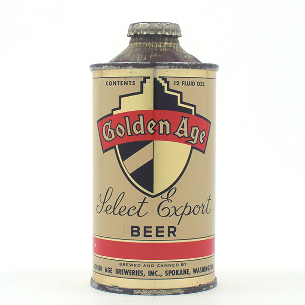 Golden Age Beer Cone Top NOT OVER 4 PERCENT 166-14