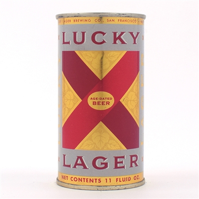 Lucky Lager Beer 11 OUNCE Flat Top UNLISTED