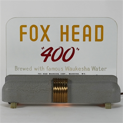 Fox Head 400 Famous Waukesha Water PRICE BROS Illuminated Sign