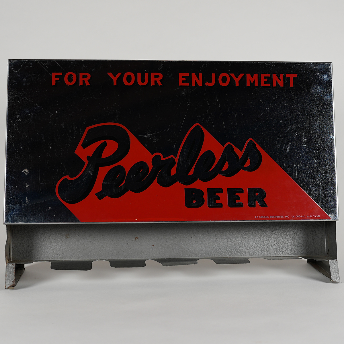 Peerless Beer For Your Enjoyment Advertising Display Case